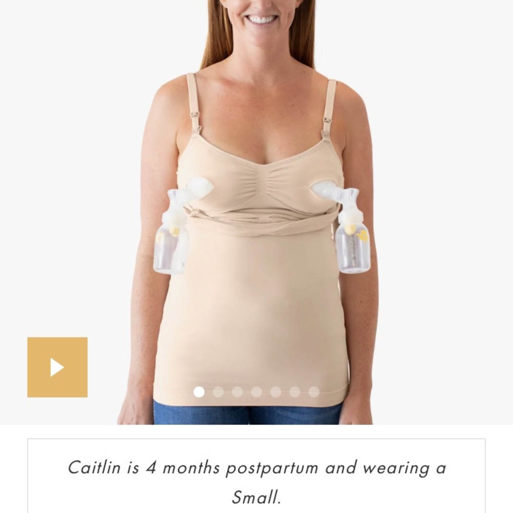 TWO Sublime Kindred Bravely hands free pumping or nursing tank tops size Small